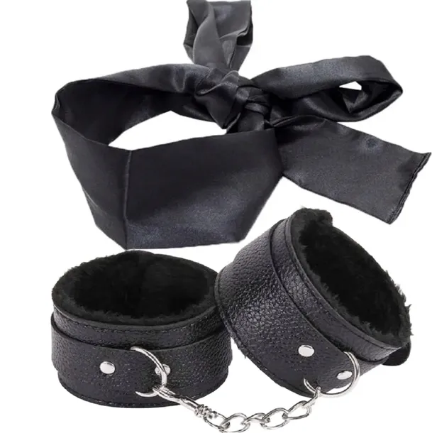 Kajdanki Opaska Na Oczy Maska Erotyczna BDSM Gadżety Erotyczne Sexy Zabawki