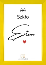 ramka-na-zdjecie-a4-21x297-szklo-zolta-uniwersalna-klasyczna