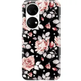 etui-do-huawei-p50-kwiaty-roze-modne-wzory