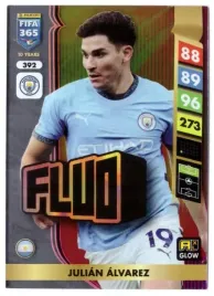 panini-fifa-365-2025-glow-fluo-392-julian-alvarez-manchester-city
