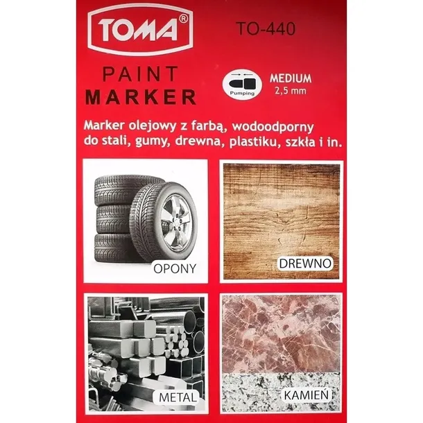 toma-marker-olejowy-bialy-stan-nowy-stan-opakowania-oryginalne