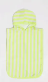 gen-jaskrawozolty-i-bialy-ponczo-w-paski-z-kieszenia-z-przodu-6-8y