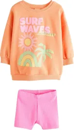 next-set-bluza-z-nadrukiem-i-szorty-3-4lat