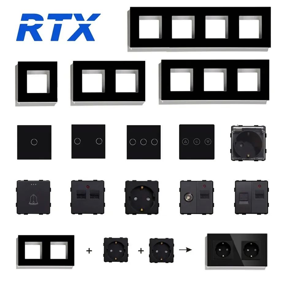 gniazdko-scienne-lan-modul-rj45-system-rtx-sh-czarne