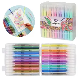dlugopisy-zelowe-kolorowe-etui-neon-glitter-pastelowe-metaliczne-48-sztuk