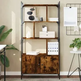 biblioteczka-z-drzwiczkami-przydymiony-dab-765x30x1545-cm
