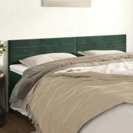 zaglowki-do-lozka-2-szt-ciemnozielony-100x5x78-88cm-aksamit-lumarko