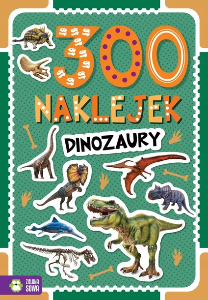 KSIĄŻECZKA Z NAKLEJKAMI 300 naklejek Dinozaury
