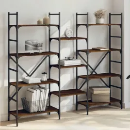 regal-na-ksiazki-brazowy-dab-160x285x1365-cm-plyta-wiorowa-lumarko
