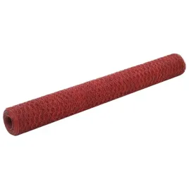 ogrodzenie-z-siatki-stal-i-pvc-25x12-m-czerwone