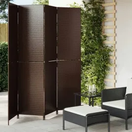parawan-4-panelowy-brazowy-polirattan-lumarko