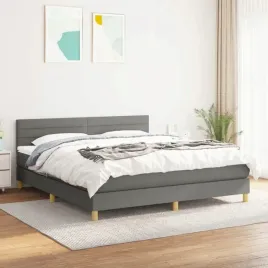 lozko-kontynentalne-z-materacem-ciemnoszara-tkanina-160x200-cm