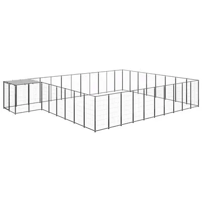 kojec-dla-psa-czarny-2541-m-stalowy-stan-nowy-odstep-miedzy-pretami-1-cm