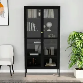 witryna-czarna-90x40x180-cm-stal-i-hartowane-sz