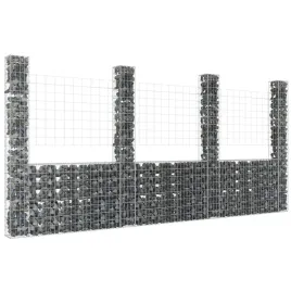 ogrodzenie-gabionowe-z-4-slupkami-zelazo-380x20x200-cm