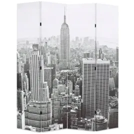 skladany-parawan-160x170-cm-nowy-jork-za-dnia-czarno-bialy