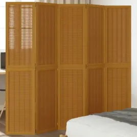 parawan-pokojowy-5-panelowy-brazowy-lite-drewno-paulowni-lumarko