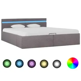 rama-lozka-z-podnosnikiem-i-led-taupe-tkanina-160-x-200-cm-lumarko