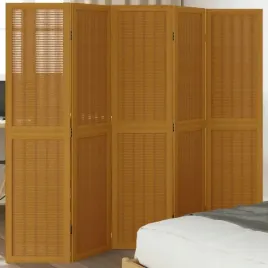 parawan-pokojowy-5-panelowy-brazowy-lite-drewno-paulowni-lumarko