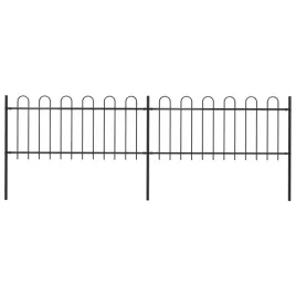 ogrodzenie-z-zaokraglonymi-koncami-stalowe-34x08-m-czarne-lumarko