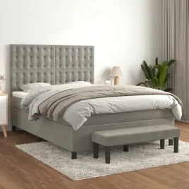 lozko-kontynentalne-z-materacem-jasnoszare-aksamit-140x190cm-lumarko