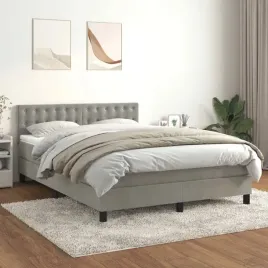 lozko-kontynentalne-z-materacem-jasnoszare-aksamit-140x190cm-lumarko