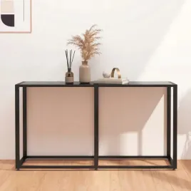 konsola-czarna-140x35x755-cm-szklo-hartowane-lumarko