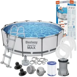 basen-stelazowy-zestaw-ogrodowy-z-pompa-366-x-100-drabinka-filtr-bestway