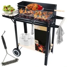 duzy-grill-ogrodowy-weglowy-na-kolach-rozen-polki-gril-szczotka-gratis