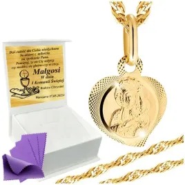 zloty-lancuszek-z-medalikiem-585-na-komunie-chrzest-grawer-upominek-gratis