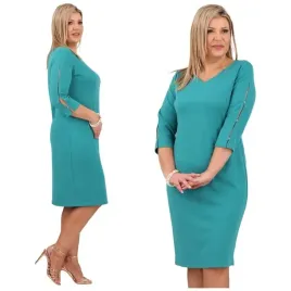 elegancka-sukienka-gladka-duze-rozmiary-polski-producent-prosta-klasyczna