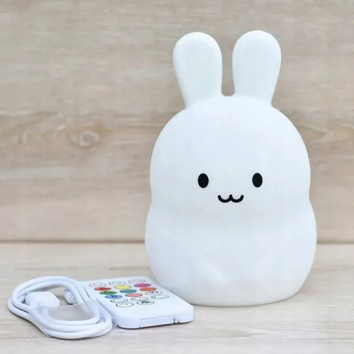 lampa-lampka-biurkowa-nocna-dla-dzieci-krolik-led-silikonowa-dotyk-pilot-stan-nowy