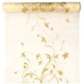 elegancki-wzorzysty-zloty-brokatowy-ornamentowy-bieznik-na-stol-organza