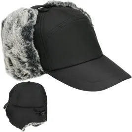 mfh-czapka-uszatka-uszanka-z-daszakiem-trapper-czarna