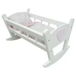 drewniana-kolyska-dla-lalek-biala-posciel-jednorozec-zabawka-na-prezent