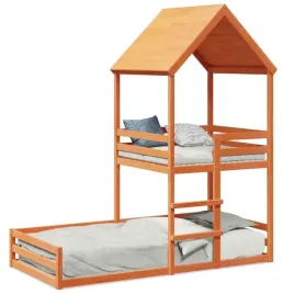 lozko-z-pietrem-i-daszkiem-woskowy-braz-80x200-cm