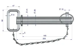 sworzen-zaczepu-z-zawleczka-i-lancuchem-28x165x205-teger