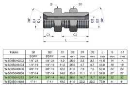 zlaczka-hydrauliczna-calowa-grodziowa-bb-3-4-bsp-z-przeciwnakretka-xsv-w