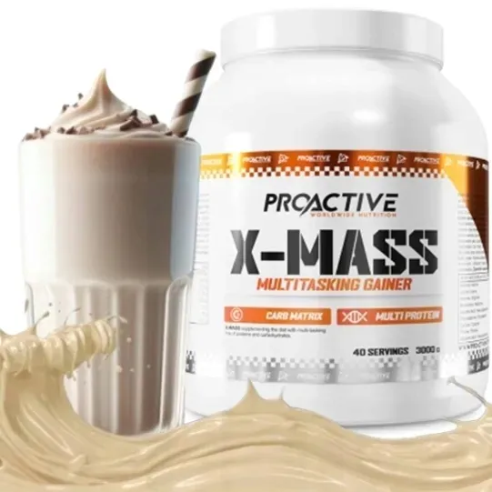 GAINER w proszku białko węglowodany ProActive X-MASS 3000g biała czekolada