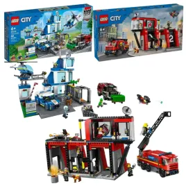 lego-city-policja-posterunek-60316-komenda-lego-60414-straz-pozarna-remiza