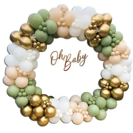 girlanda-balonowa-zielony-bialy-zloty-slub-chrzciny-urodziny