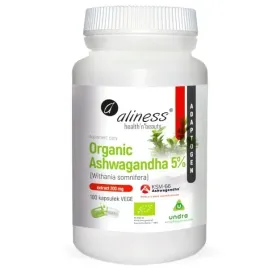 aliness-organic-ashwagandha-5percent-ksm-66-200mg-zen-szen-indyjski-100kaps-vege