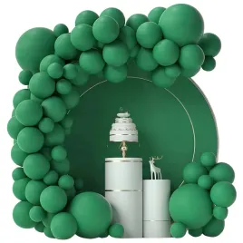 girlanda-balonowa-luk-jednokolorowa-zielona-86-szt-zielone-balony