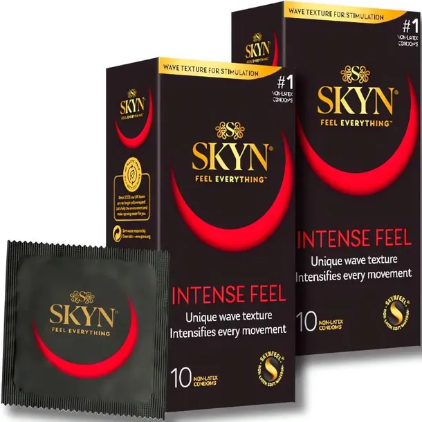 SKYN Intense Feel 20szt. Nielateksowe Prezerwatywy z Wypustkami Stymulujące
