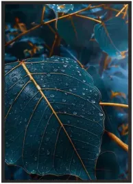 plakat-bez-ramy-a3-30x40-liscie-gold-18
