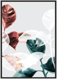 plakat-a5-13x18-w-ramie-duzo-wzorow-liscie-24