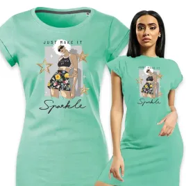 pizama-damska-mietowa-koszula-nocna-na-prezent-make-it-sparkle-wzory-s