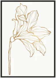 plakat-a5-13x18-w-ramie-liscie-gold-03