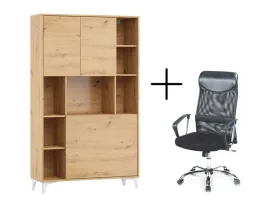 biurko-rozkladane-regal-megan-2-dab-artisan-fotel-do-biurka-vire-czarny