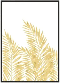 plakat-a4-21x30-w-ramie-liscie-gold-01